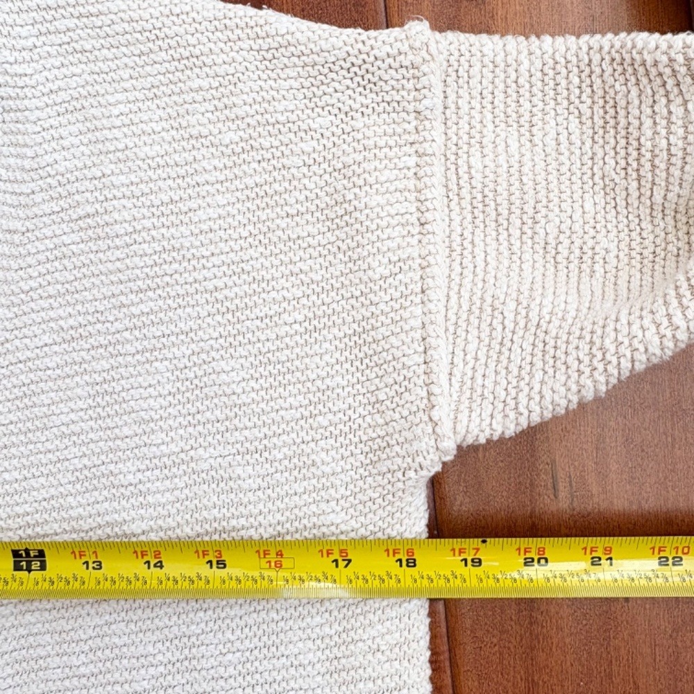 Alex Mill - Marni Cable Knit Cardigan Sweater Womens S Cotton/Linen Beige FLAW‎ - Picture 13 of 14